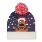 Bonnet tricoté de Noël personnalisable - Pompum | pandacolach - thumb - 1
