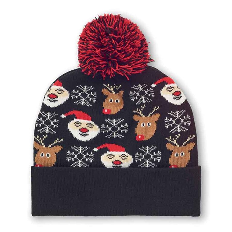 Bonnet tricoté de Noël personnalisable - Pompum | pandacolach - 2