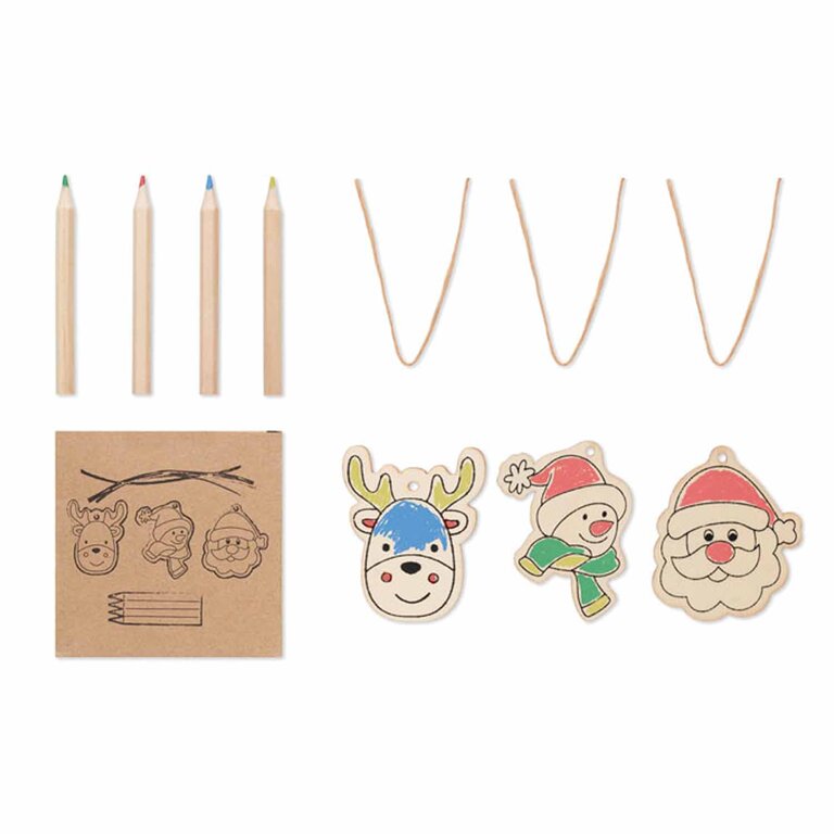 Set ornement à colorier personnalisé - Ella | pandacolach - 2