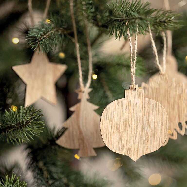 Set de 6 ornements bois personnalisé - Haye | pandacolach - 2