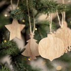 Set de 6 ornements bois personnalisé - Haye | pandacolach - thumb - 2