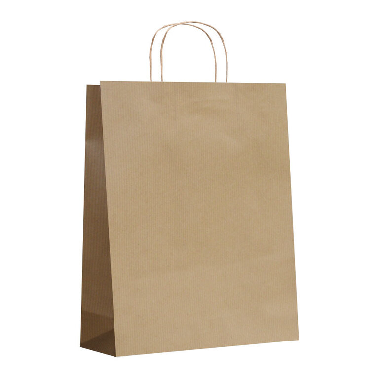 Sac papier kraft personnalisable anses torsadees 32x40x12 cm 90 gr/m² - Honduru | pandacolach