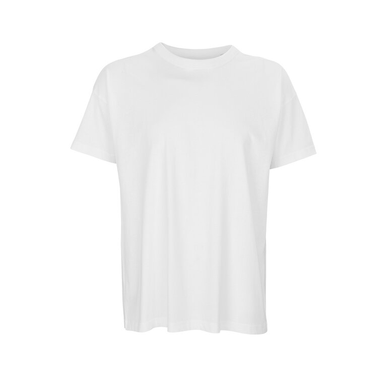 Tee-shirt oversize personnalisable blanc homme en coton bio 180 gr/m² - Boxy | pandacolach