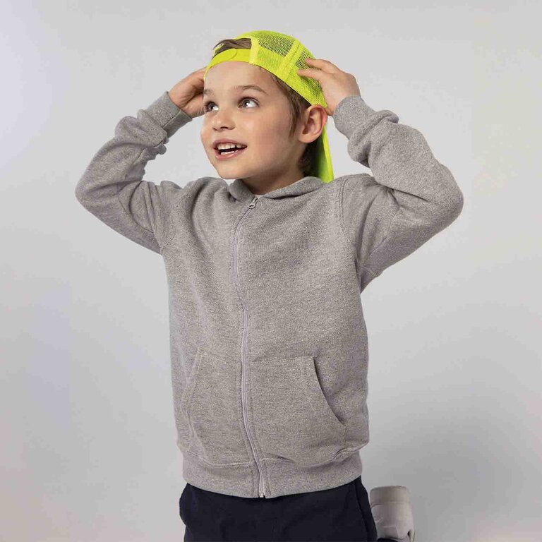 Sweat personnalisé enfant zippé à capuche 300 gr/m² - Stone | pandacolach - 2