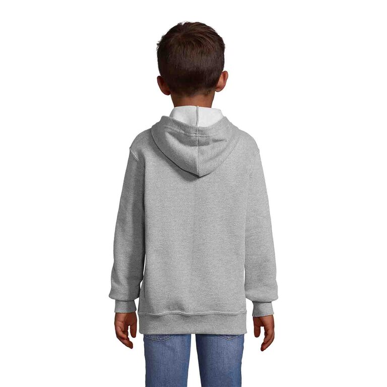 Sweat personnalisé enfant zippé à capuche 300 gr/m² - Stone | pandacolach - 3