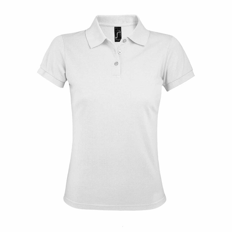 Polo personnalisé femme blanc en polycoton 200 gr/m² - Prime | pandacolach