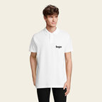 Polo personnalisé unisexe blanc en coton 170 gr/m² - Pulse | pandacola - thumb