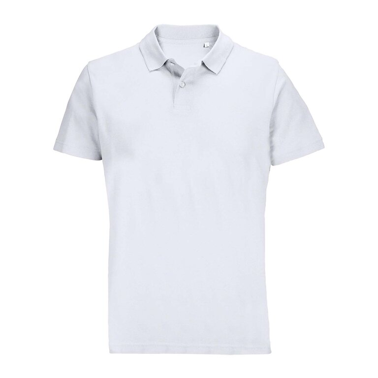 Polo personnalisé mixte blanc en coton 170 gr/m² - Pulse | pandacolach