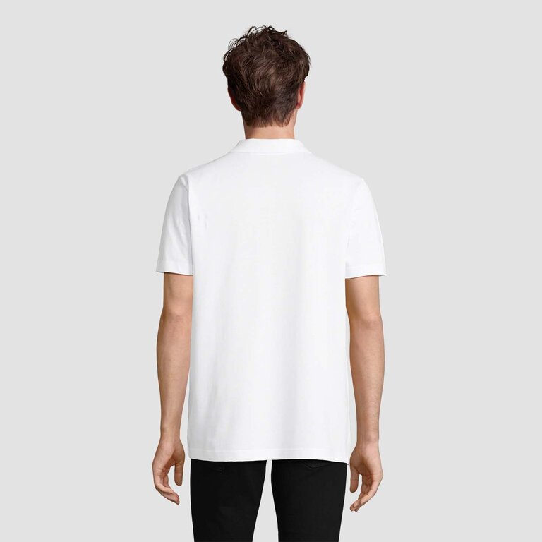 Polo personnalisé mixte blanc en coton 170 gr/m² - Pulse | pandacolach - 2