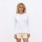 T-shirt personnalisé femme blanc manches longues en coton 150 gr/m² - Monarch | pandacola - thumb