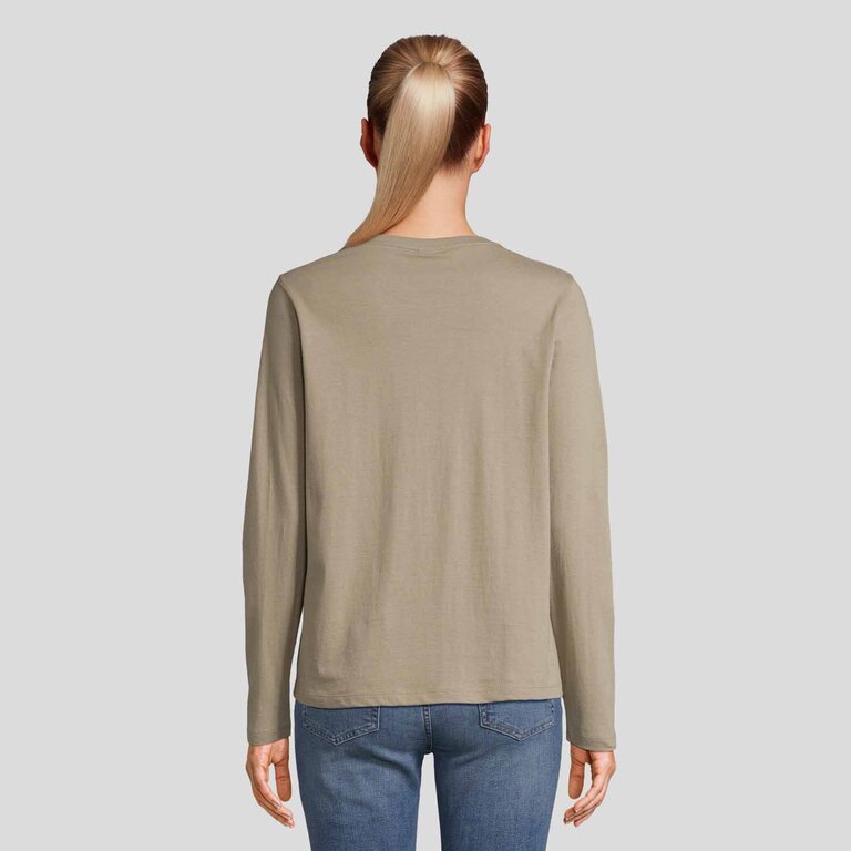 T-shirt personnalisé femme manches longues en coton 150 gr/m² - Monarch | pandacolach - 2
