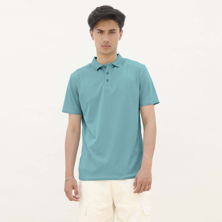 Polo de sport personnalisé mixte en polyester recyclé 130 gr/m² - Pitcher | pandacolach - 2