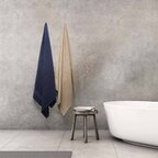 Serviette eponge personnalisée 100x180 cm en coton bio 360 gr/m² - Island bio | pandacolach - thumb - 3