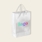 Sac papier coloré personnalisé avec anses cordelettes - Lara Big | pandacola - thumb