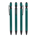 Stylo à bille personnalisable en aluminium avec stylet - Royalo Black Recyclé | pandacola - thumb - 1