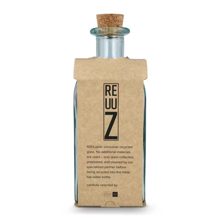 Bouteille publicitaire en verre recyclé avec bouchon liège 1L - Rospa | pandacola - 3