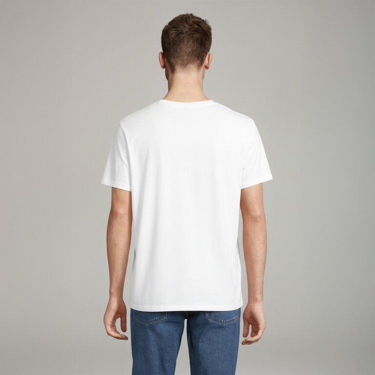 Tee-shirt publicitaire unisexe blanc en coton bio peigné 175 gr/m²- Legend | pandacola - 1