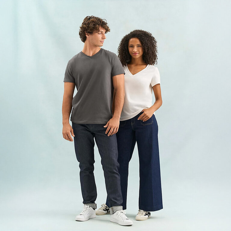 Tee-shirt unisexe publicitaire couleur en coton semi-peigné 150 gr/m² - Regent V | pandacola - 2