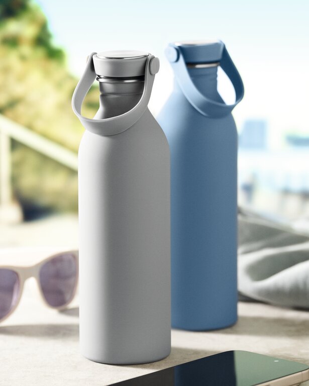 Bouteille publicitaire en acier recyclé 500 ml - Lora | pandacola - 1