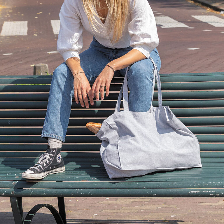 Tote bag personnalisé en coton recyclé 145 gr/m² IMPACT® - Orade | pandacola - 1