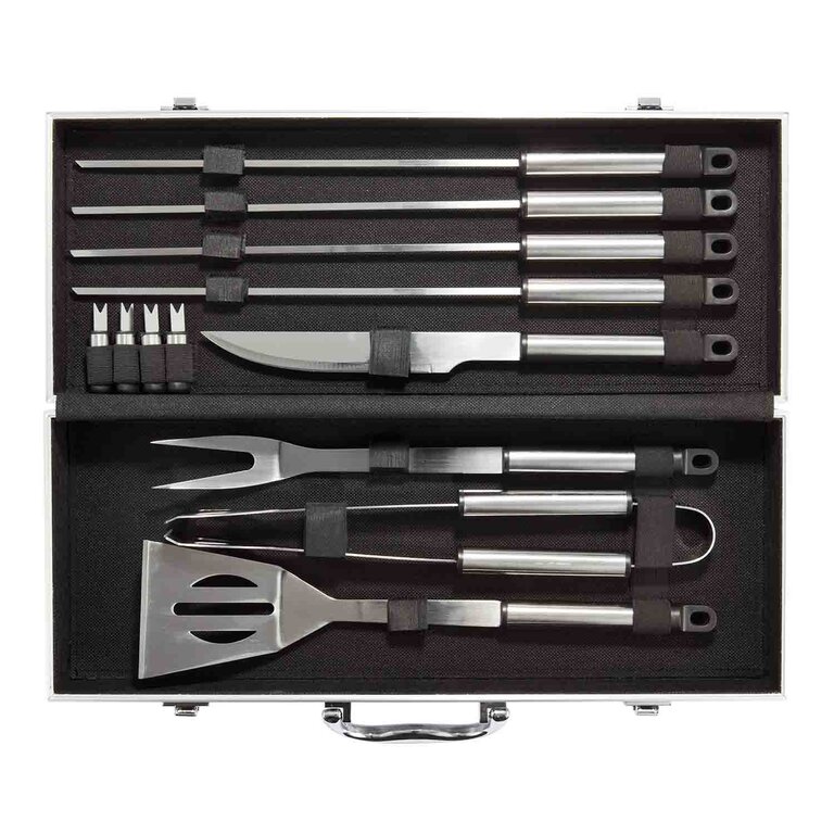 Set barbecue 12 ustensiles personnalisés - Morea | pandacola - 1