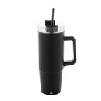 Mug personnalisable en plastique recyclé avec paille 900 ml - Trendy | pandacola - thumb