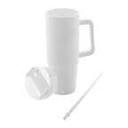 Mug personnalisable en plastique recyclé avec paille 900 ml - Trendy | pandacola - thumb - 2