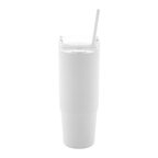 Mug personnalisable en plastique recyclé avec paille 900 ml - Trendy | pandacola - thumb - 3