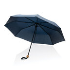 Parapluie de poche personnalisé en rPET 20.5" avec poignée bambou IMPACT® - Mini York | pandacola - thumb