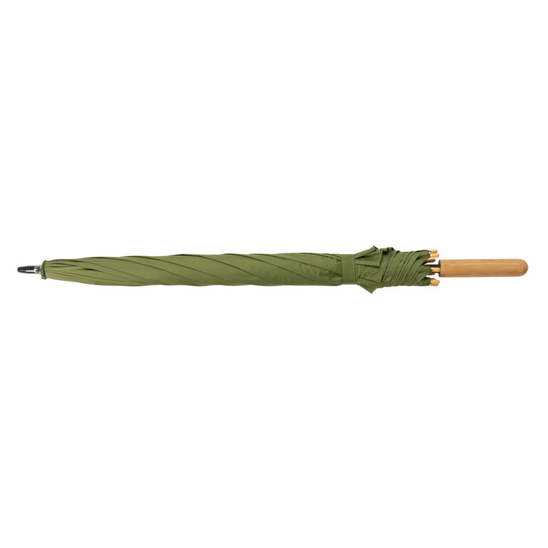Parapluie personnalisé automatique en rPET 23" avec poignée bambou IMPACT® - Day York | pandacola - 1