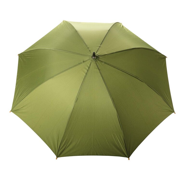Parapluie personnalisé automatique en rPET 23" avec poignée bambou IMPACT® - Day York | pandacola - 2