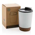 Mug isotherme personnalisé en acier recyclé avec base liège - Doume | pandacola - thumb - 1