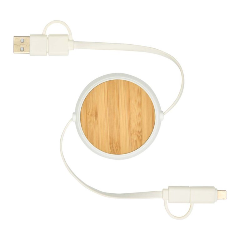 Câble de charge personnalisé 45W - Ontaria Enrouleur Bois | pandacola - 2
