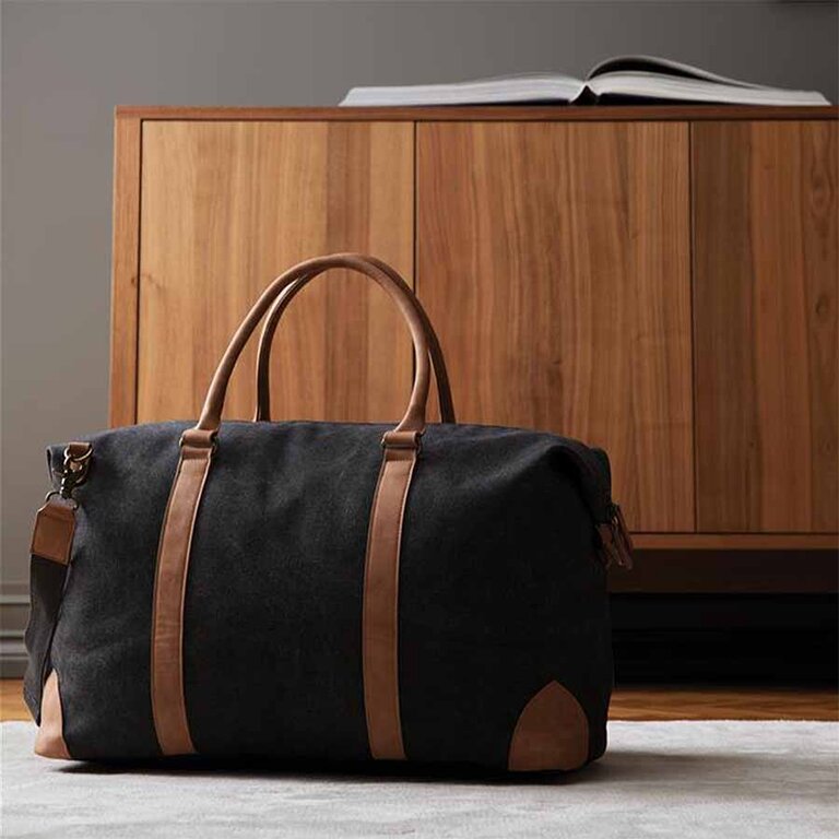 Sac de voyage personnalisé en toile recyclée 40L Vinga® - Laconu | pandacola - 1