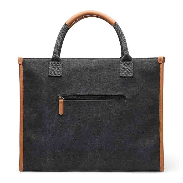 Cabas personnalisé en toile recyclée Vinga® avec compartiment ordinateur 13" - Masta | pandacola - 1