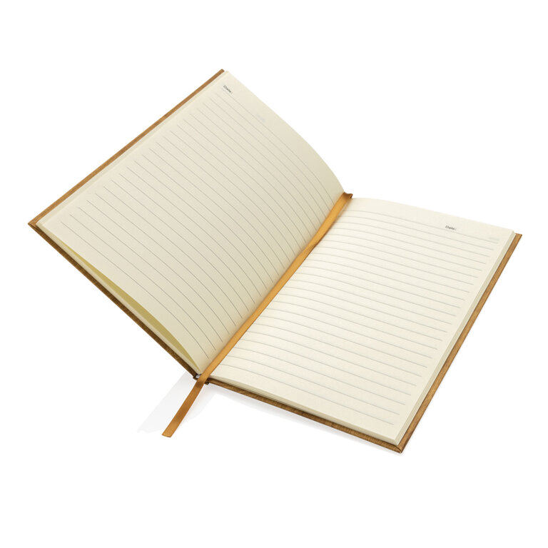 Carnet A5 personnalisable effet bois 160 pages lignées - Peka | pandacola - 1