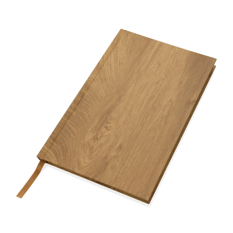 Carnet A5 personnalisable effet bois 160 pages lignées - Peka | pandacola - 2