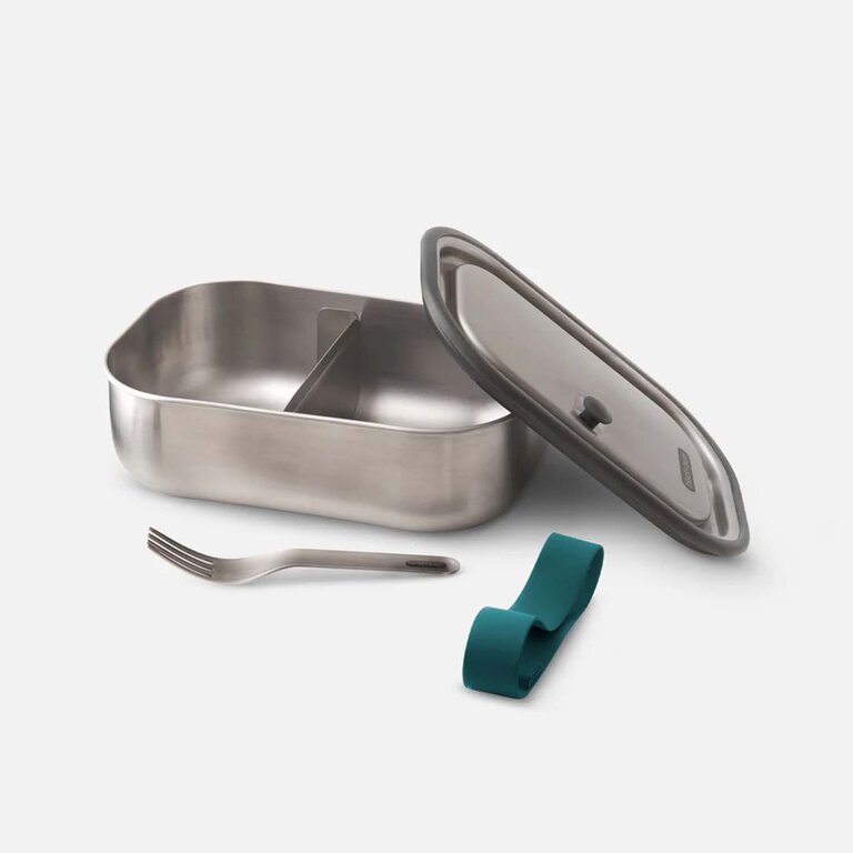 Lunch box personnalisée en acier 1L avec fourchette Black+Blum - Miamo | pandacola - 1