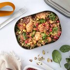 Lunch box personnalisée en acier 1L avec fourchette Black+Blum - Miamo | pandacola - thumb - 3