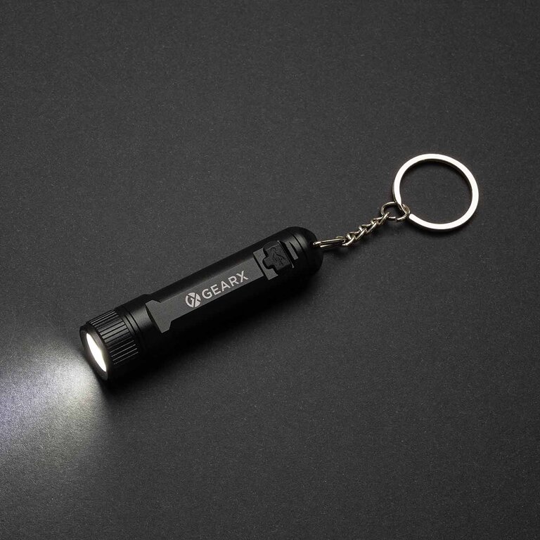 Porte-clés lampe personnalisable en aluminium recyclé - Stralita | pandacola - 1