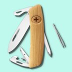 Couteau suisse 11 fonctions en bois|Swiza® - D04 | pandacola - thumb - 2