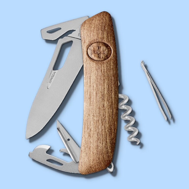 Couteau suisse 12 fonctions en bois|Swiza® - SH03 R AM | pandacola - 2