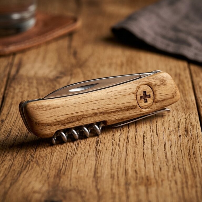 Couteau suisse 6 fonctions en bois|Swiza® - D01 AM | pandacola - 1