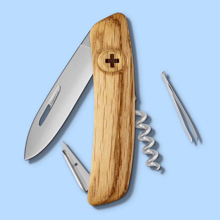 Couteau suisse 6 fonctions en bois|Swiza® - D01 AM | pandacola - 2