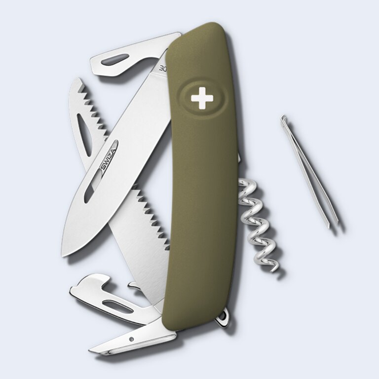 Couteau suisse 12 fonctions |Swiza® - D05 R | pandacola - 2