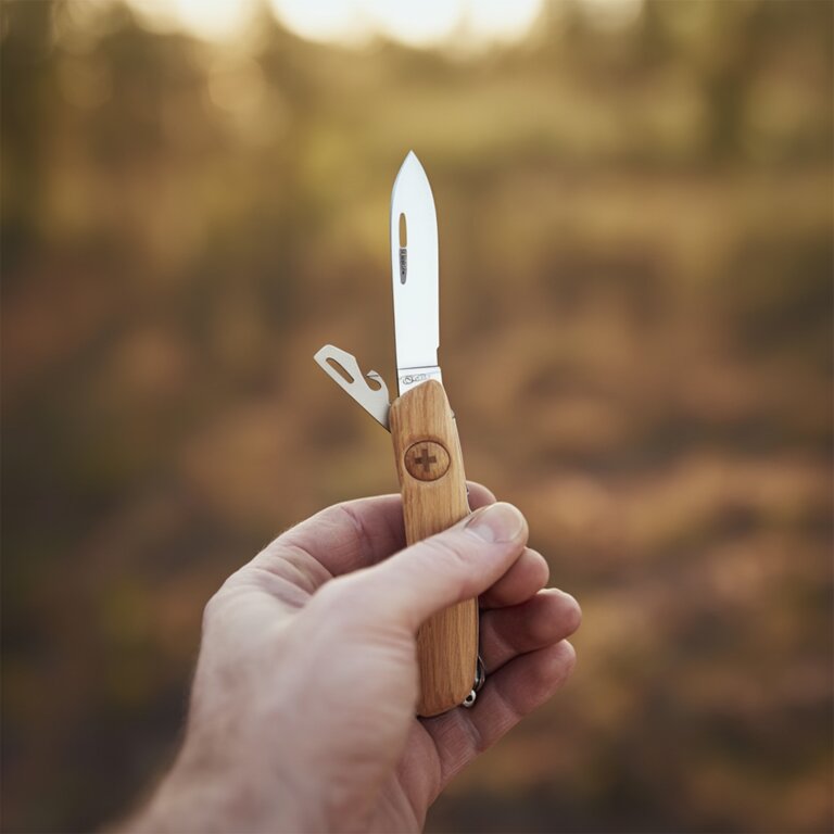 Couteau suisse 12 fonctions en bois|Swiza® - D05 R | pandacola - 1