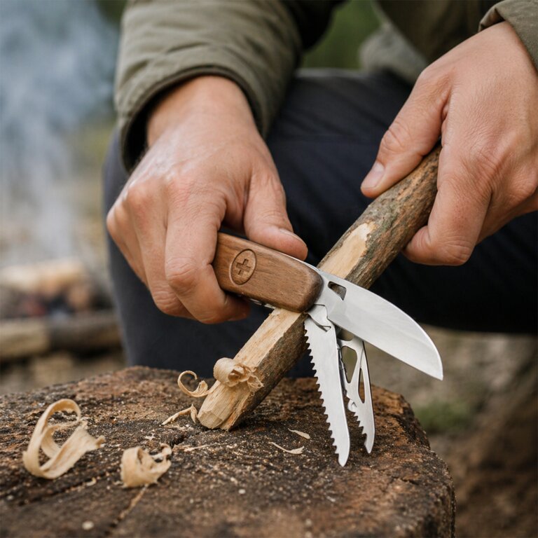 Couteau suisse 15 fonctions en bois|Swiza® - SH09 TR AM | pandacola - 1