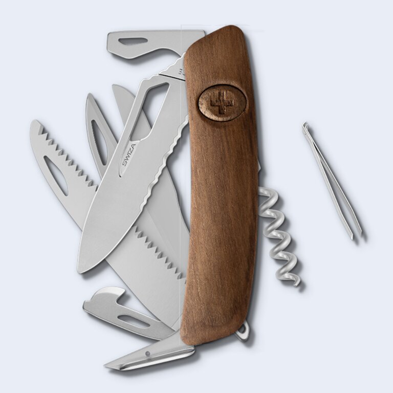 Couteau suisse 15 fonctions en bois|Swiza® - SH09 TR AM | pandacola - 2