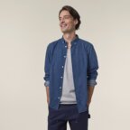 Chemise homme en jean personnalisé Businesswear - Stanley Denim Shirt | pandacola - thumb - 2