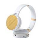 Casque BLUETOOTH® personnalisé en ABS et bambou - Sirko | pandacola - thumb - 1